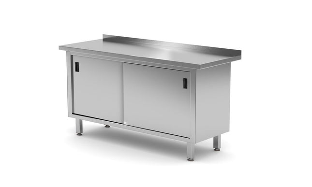 Wall Table Cabinet with Sliding Doors | HENDI Profi Line | 1600x600x850 mm