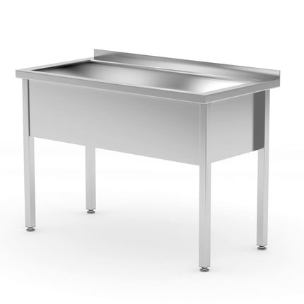 Welded Table with Single Wash Trough | HENDI Profi Line | 800x600x850mm