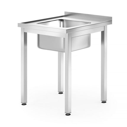 Bolted Sink Table with Central Sink | HENDI Profi Line | 600x600x850mm