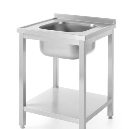 Sink Table with Shelf | HENDI Profi Line | 600x600x850 mm | Centered