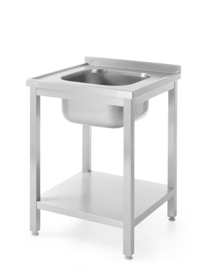 Sink Table with Shelf | HENDI Profi Line | 600x600x850 mm | Centered