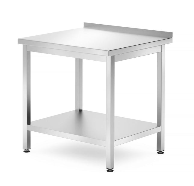 Wall Table with Shelf – Bolted | HENDI Profi Line | 800x700x850mm
