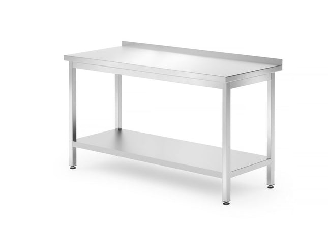 Wall Table with Shelf – Bolted | HENDI Profi Line | 1400x700x850mm