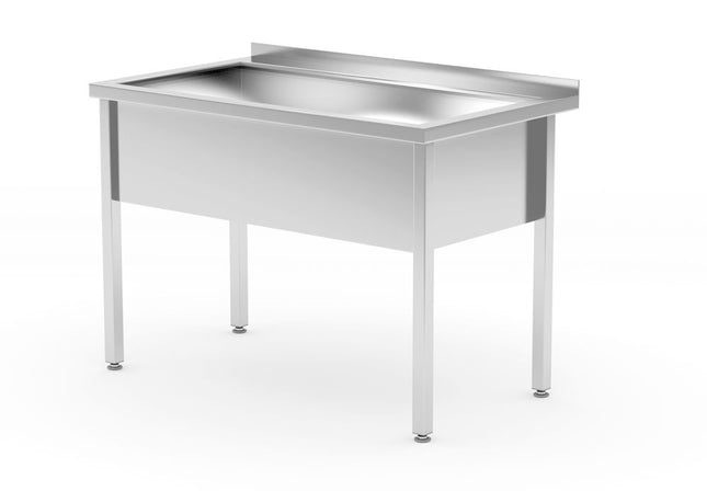 Welded Table with Single Wash Trough | HENDI Profi Line | 800x700x850mm