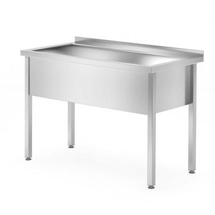 Welded Table with Single Wash Trough | HENDI Profi Line | 1000x700x850mm