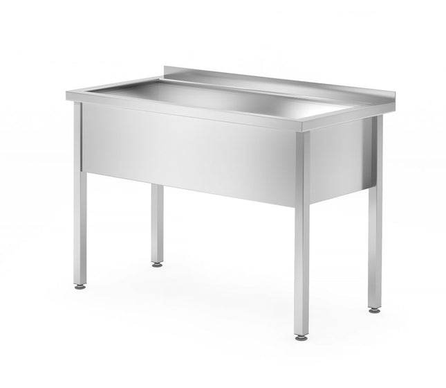 Welded Table with Single Wash Trough | HENDI Profi Line | 1000x700x850mm