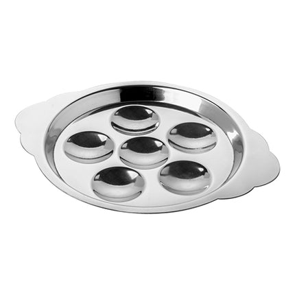 Oval Snail Plate with 6 Compartments | EMGA | Stainless Steel | 17.5 x 13.6 cm 1