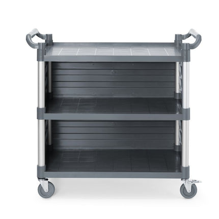 3-Shelf Polypropylene Service Cart | AmerBox | Large | Includes Shelf Side Panels | 1010x500x960mm
