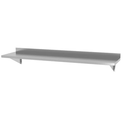 Wall Shelf with 2 Brackets 1200x300x250mm | HENDI | Stainless Steel