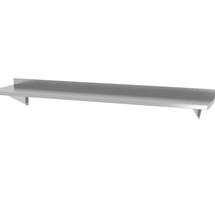 Wall Shelf with 2 Brackets 1400x300x250mm | HENDI | Stainless Steel