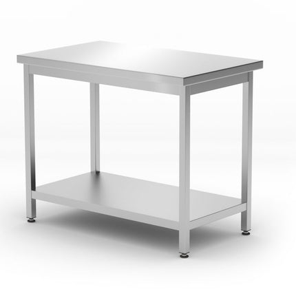 Central Table with Shelf Bolted 600mm Depth | HENDI Kitchen Line | 1000x600x850mm