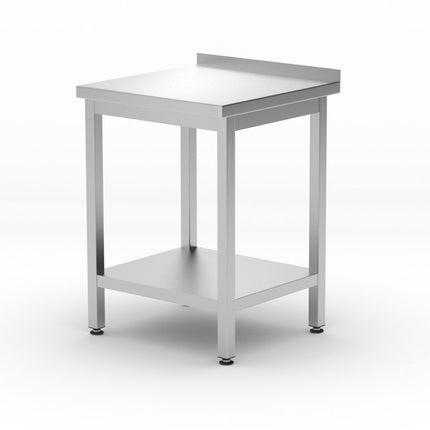 Wall Table with Fixed Shelf | HENDI Kitchen Line | 600x600x850 mm