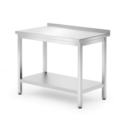Wall Table with Fixed Shelf | HENDI Kitchen Line | 1000x600x850 mm