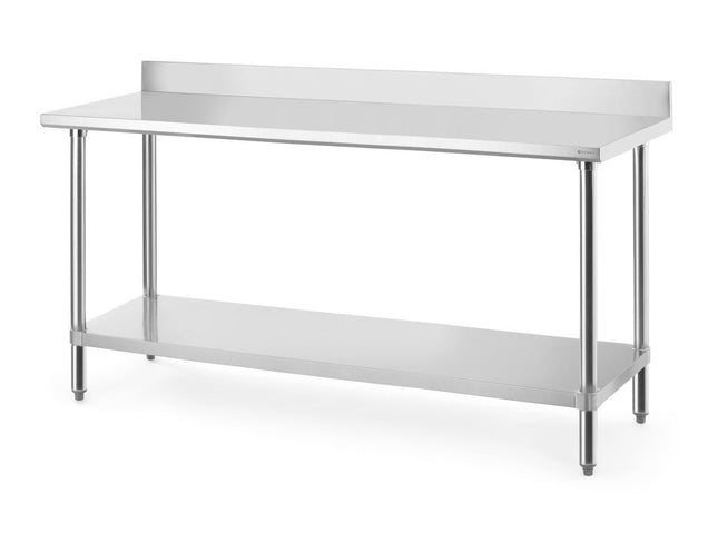 Work table with backsplash, HENDI, Budget Line, 1800x600x(H)950mm