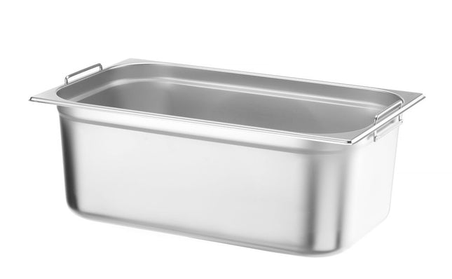 GN posoda 1/1, z vgreznjenimi ročaji, HENDI, Profi Line PLUS, GN 1/1, 14 l, srebrna, 530x325x(V)100 mm