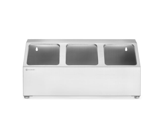 Gastronorm Container Holder 3 Compartments | HENDI | Stainless Steel, 512x245x215mm