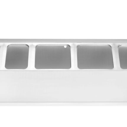 Gastronorm Container Holder 5 Compartments | HENDI | Stainless Steel, 745x245x215mm