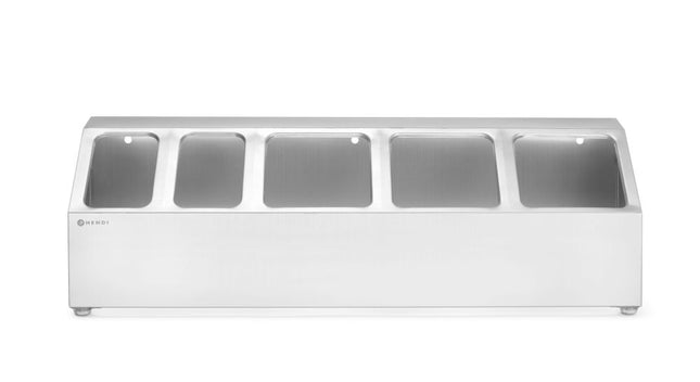 Gastronorm Container Holder 5 Compartments | HENDI | Stainless Steel, 745x245x215mm