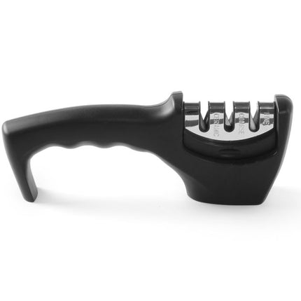 Knife Sharpener with 3-Function System | HENDI | Black | 200x46x75mm
