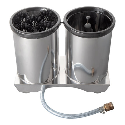 Stainless Steel Glass Cleaning Brush with Spray Nozzle | EMGA 824004 | 3/8 Water Connection | 38 x 18 x H29 cm 1