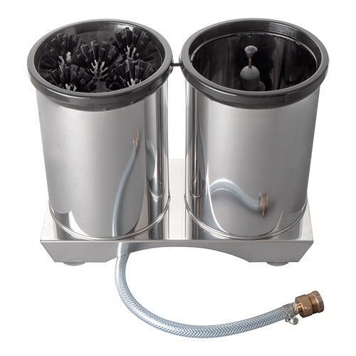 Stainless Steel Glass Cleaning Brush with Spray Nozzle | EMGA 824004 | 3/8 Water Connection | 38 x 18 x H29 cm 1