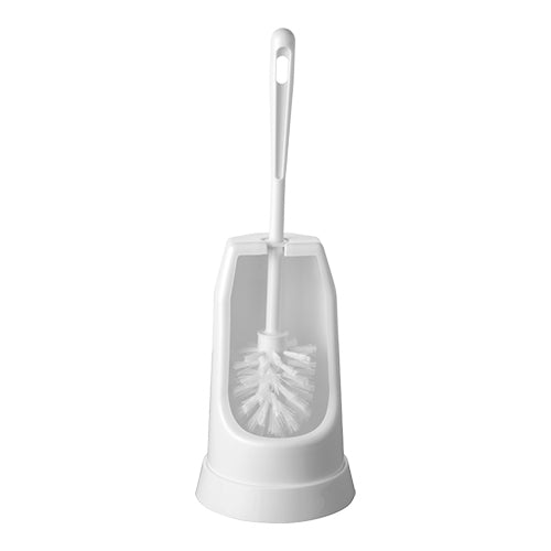 White Polypropylene Toilet Brush with Holder | EMGA 1