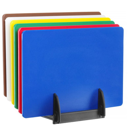 Set of 6 HACCP Colour-Coded Cutting Boards with Rack | HENDI | 450x300mm