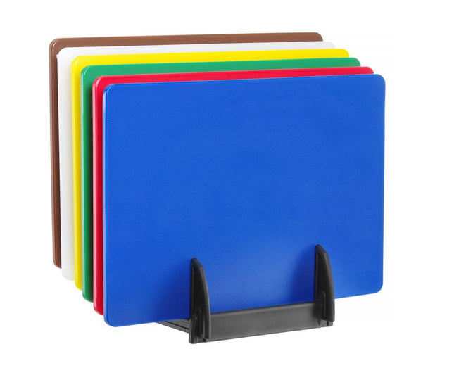 Set of 6 HACCP Colour-Coded Cutting Boards with Rack | HENDI | 450x300mm