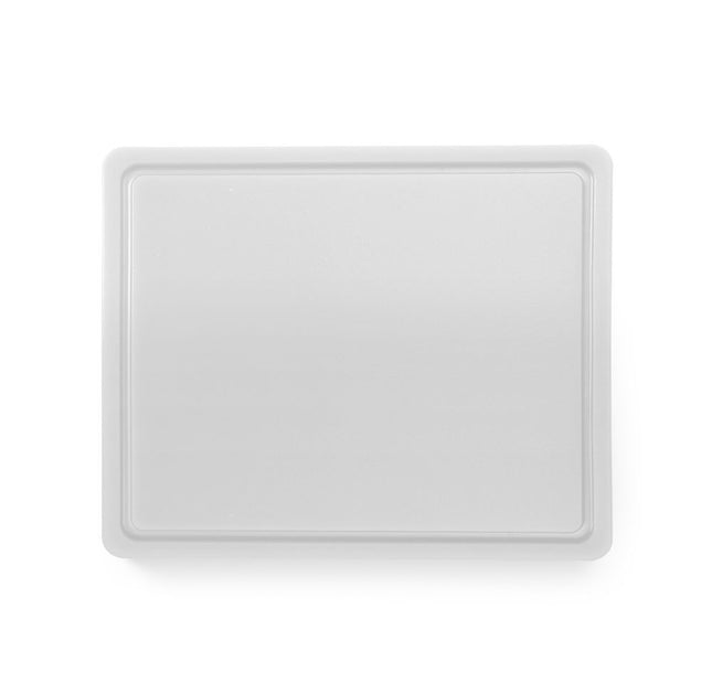 Cutting Board HACCP with Groove | HENDI | GN 1/2 | White | 325x265mm
