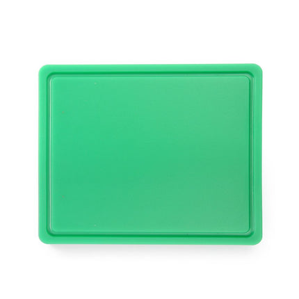 Cutting Board HACCP with Groove | HENDI | GN 1/2 | Green | 325x265mm