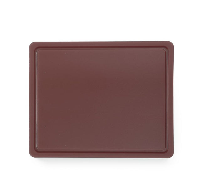 Cutting Board HACCP with Groove | HENDI | GN 1/2 | Brown | 325x265mm