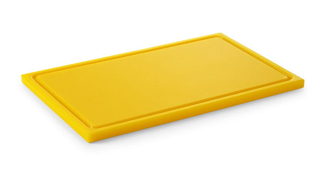 Rezalna deska HACCP GN 1/1, HENDI, rumena, 530 × 325 mm, pravokotna
