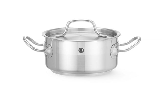Low Stew Pot with Lid | HENDI Profi Line | 1.5L | Ø160x75mm