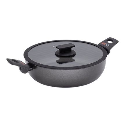 Low Aluminium Nonstick Stock Pot | Accademia Mugnano Fortezza Protection Shield | 4.2 L | Ø28 x H7.9 cm 1