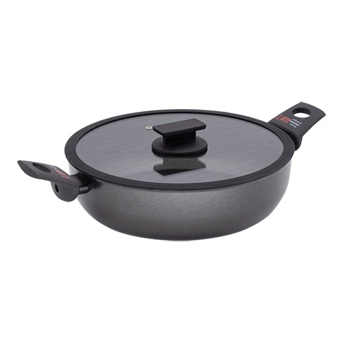 Low Aluminium Nonstick Stock Pot | Accademia Mugnano Fortezza Protection Shield | 4.2 L | Ø28 x H7.9 cm 1