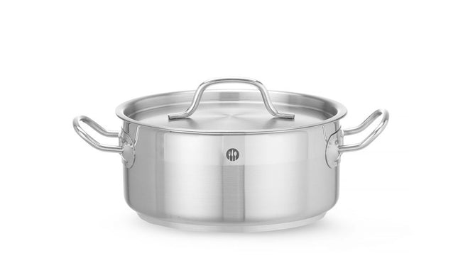 Low Stew Pot with Lid | HENDI Profi Line | 2.8L | Ø200x90mm