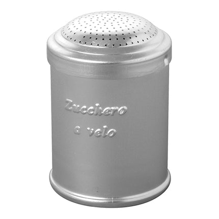 Powdered Sugar Pourer with Zucchero a Velo Inscription | EMGA | Aluminium | Ø6.5 x H9.5 cm | 0.240 L 1