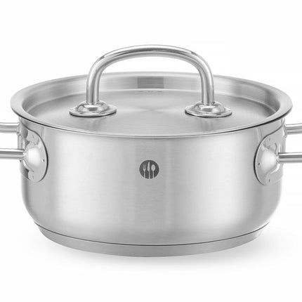 Low Stew Pot with Lid | HENDI Kitchen Line | 1.4L | Ø160x75mm