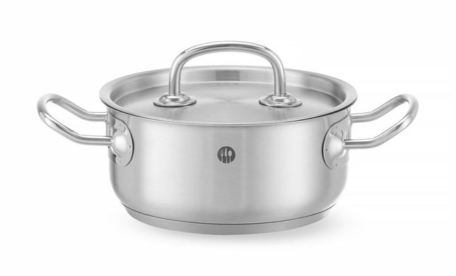 Low Stew Pot with Lid | HENDI Kitchen Line | 1.4L | Ø160x75mm