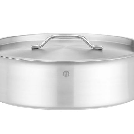 Low Pot with Lid, Round, 15.8L | HENDI | Stainless Steel Construction