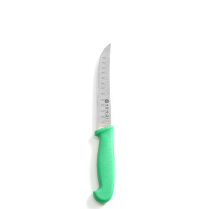 Multipurpose Knife with Granton Edge Long Model 230mm | HENDI | Green