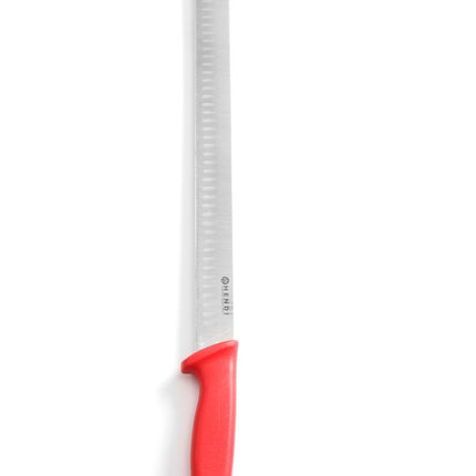 Ham/Kebab Knife with Granton Edge | HENDI | 490mm | Red Handle