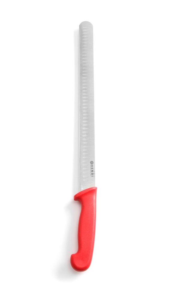 Ham/Kebab Knife with Granton Edge | HENDI | 490mm | Red Handle