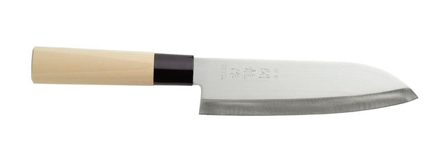 Japanese Santoku Knife Wood Handle 290mm | HENDI