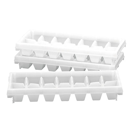 Stackable White Ice Cube Tray | Denox | Set of 3 | HDPE | 28.5 x 11.5 x H4.3 cm 1