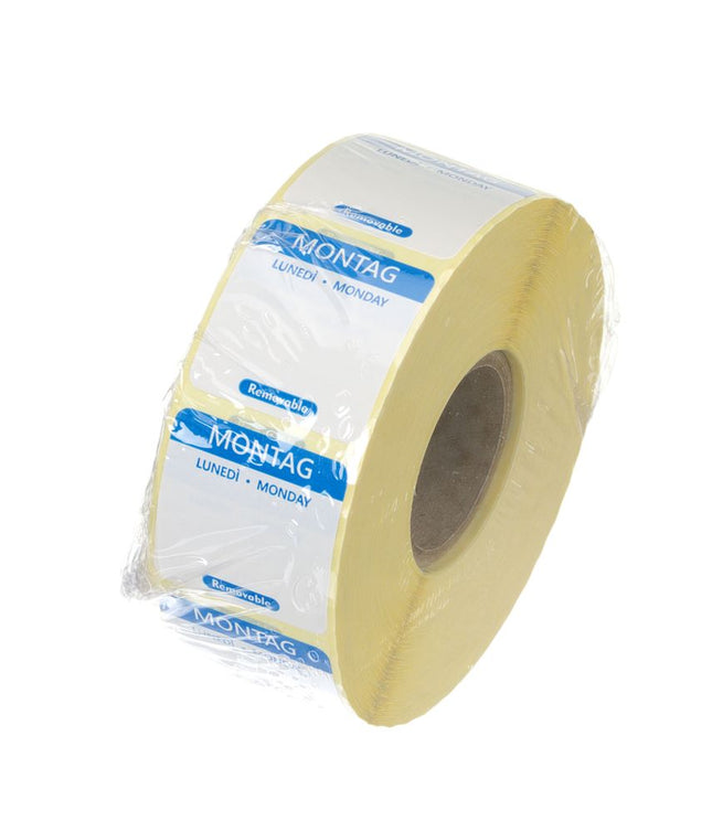 Daily food safety labels, multi-use, easy removable, HENDI, Monday, Blue, 1000 pcs., 25x25mm