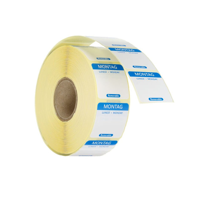 Daily food safety labels, multi-use, easy removable, HENDI, Monday, Blue, 1000 pcs., 25x25mm