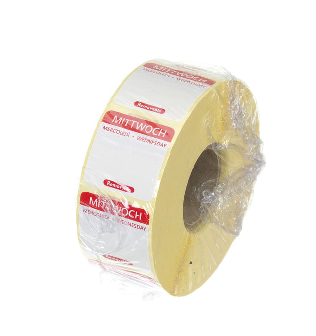 Daily food safety labels, multi-use, easy removable, HENDI, Wednesday, 1000 pcs., 25x25mm