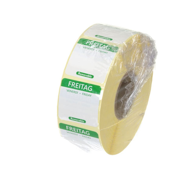Daily food safety labels, multi-use, easy removable, HENDI, Friday, Green, 1000 pcs., 25x25mm