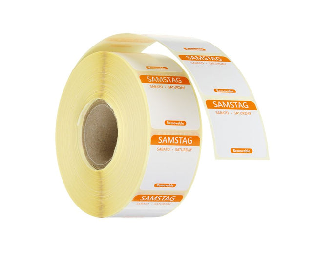Daily food safety labels, multi-use, easy removable, HENDI, Saturday, Orange, 1000 pcs., 25x25mm